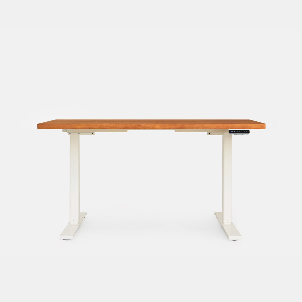 Bàn nâng hạ Taxua Edge - By NiceDesign (Cao Cấp) (Màu Nâu - Khung trắng - Mới, Full box, Chính hãng) (NDSD23TAXU08)