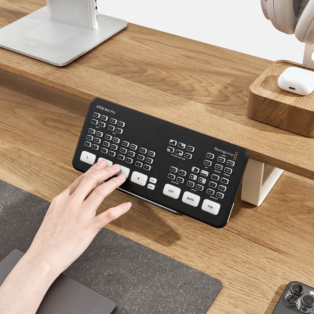 Giá đỡ Stream Deck gắn kệ màn hình - By NiceDesign (Trắng - Mới, Full box, Chính hãng) (NDST24STED02)