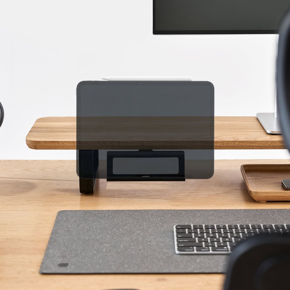Giá đỡ Tablet gắn kệ màn hình - By NiceDesign (Trắng - Mới, Full box, Chính hãng) (NDST24TABH02)