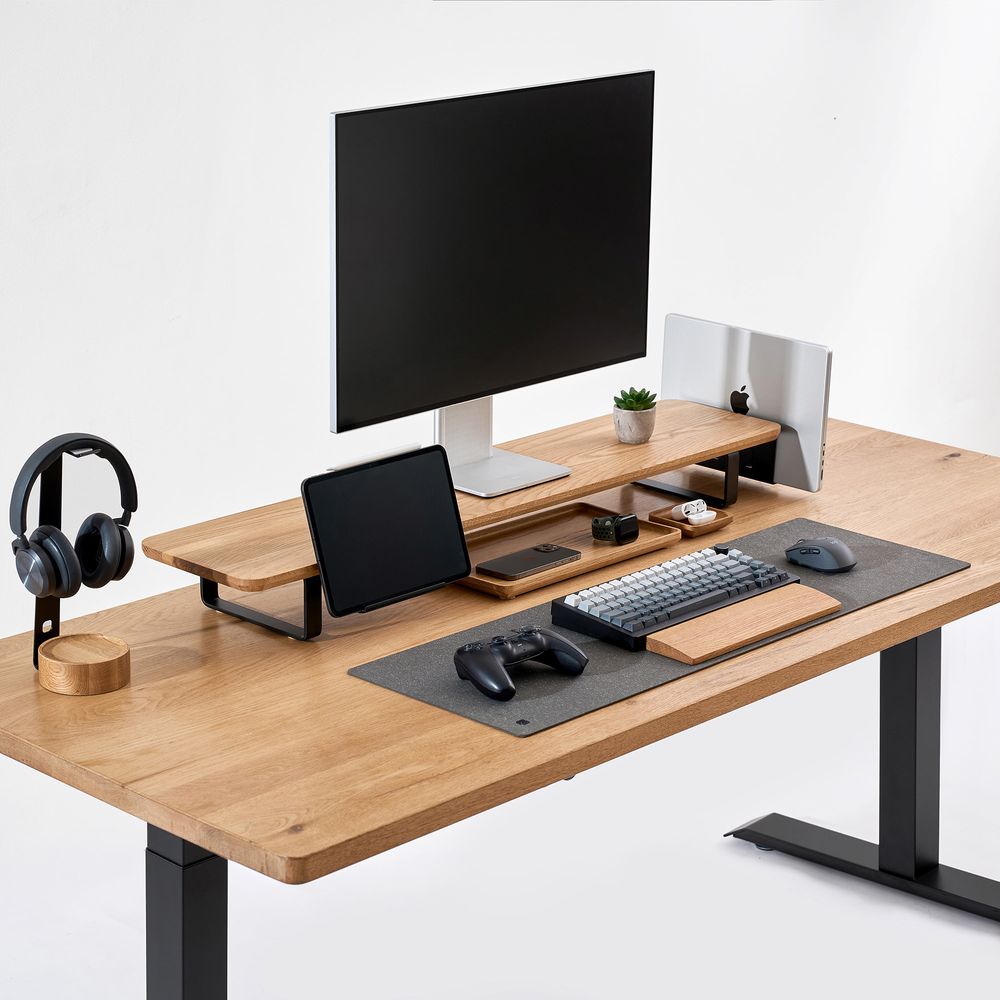 Giá đỡ Tablet gắn kệ màn hình - By NiceDesign (Trắng - Mới, Full box, Chính hãng) (NDST24TABH02)