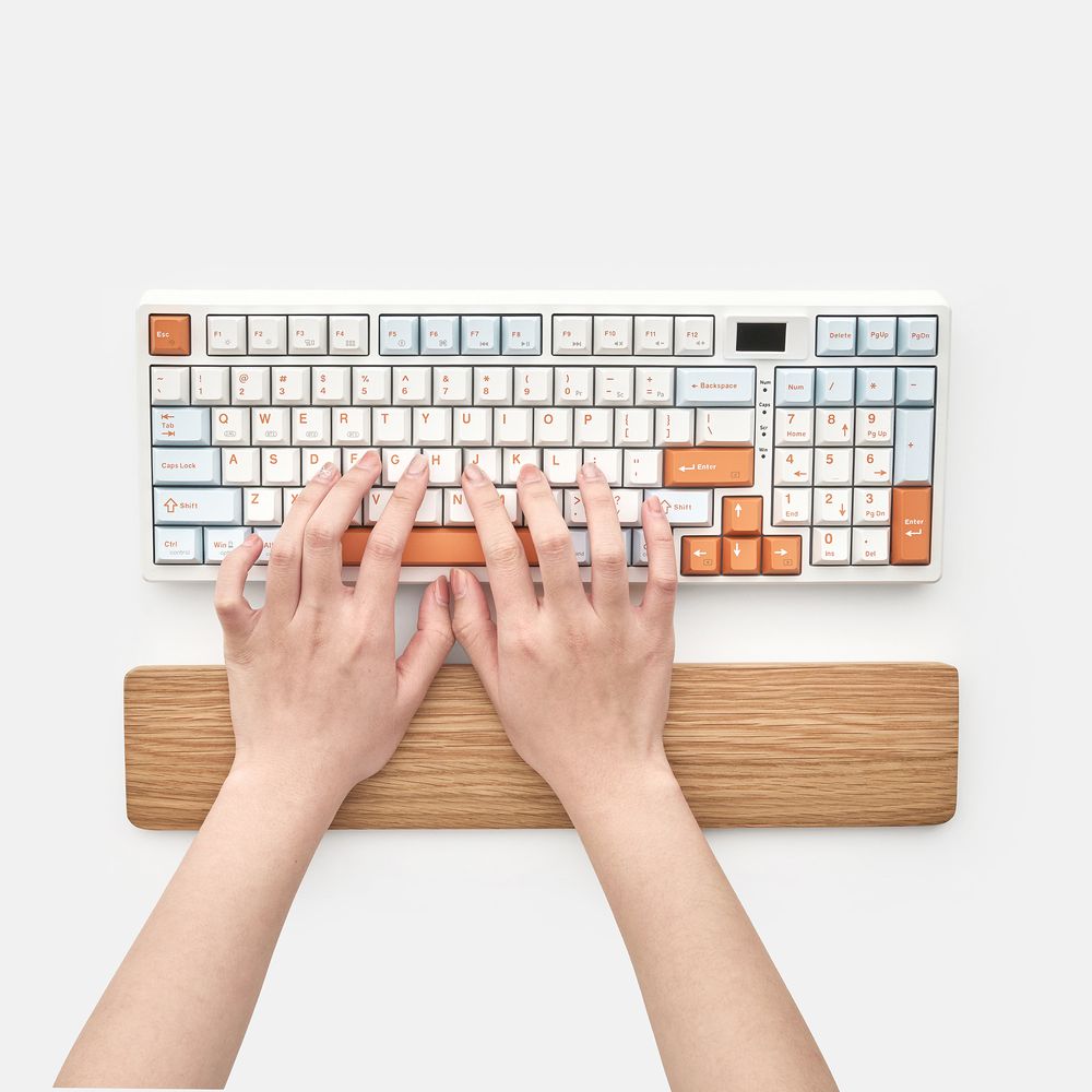Kê tay bàn phím Sierra - By NiceDesign (44x10.5x2.4cm - Vàng gỗ tự nhiên - Mới, Full box, Chính hãng) (NDPR24SIER03)