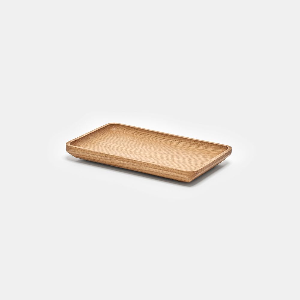 Khay để bàn PolyNeat (Vát) - By NiceDesign (36x20x2cm - Vàng gỗ tự nhiên - Mới, Full box, Chính hãng) (NDTR24PLNE01)