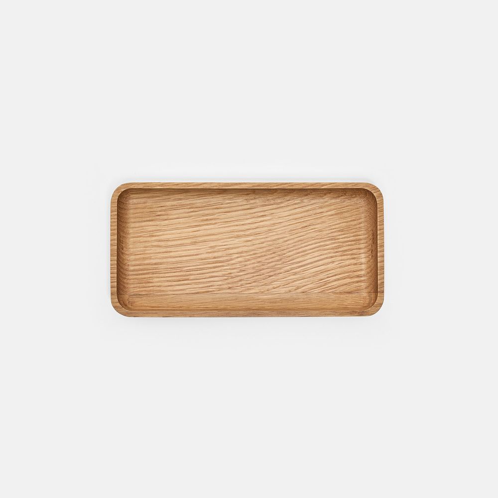 Khay để bàn PolyNeat (Vát) - By NiceDesign (19.5x9.5x2cm - Vàng gỗ tự nhiên - Mới, Full box, Chính hãng) (NDTR24PLNE04)