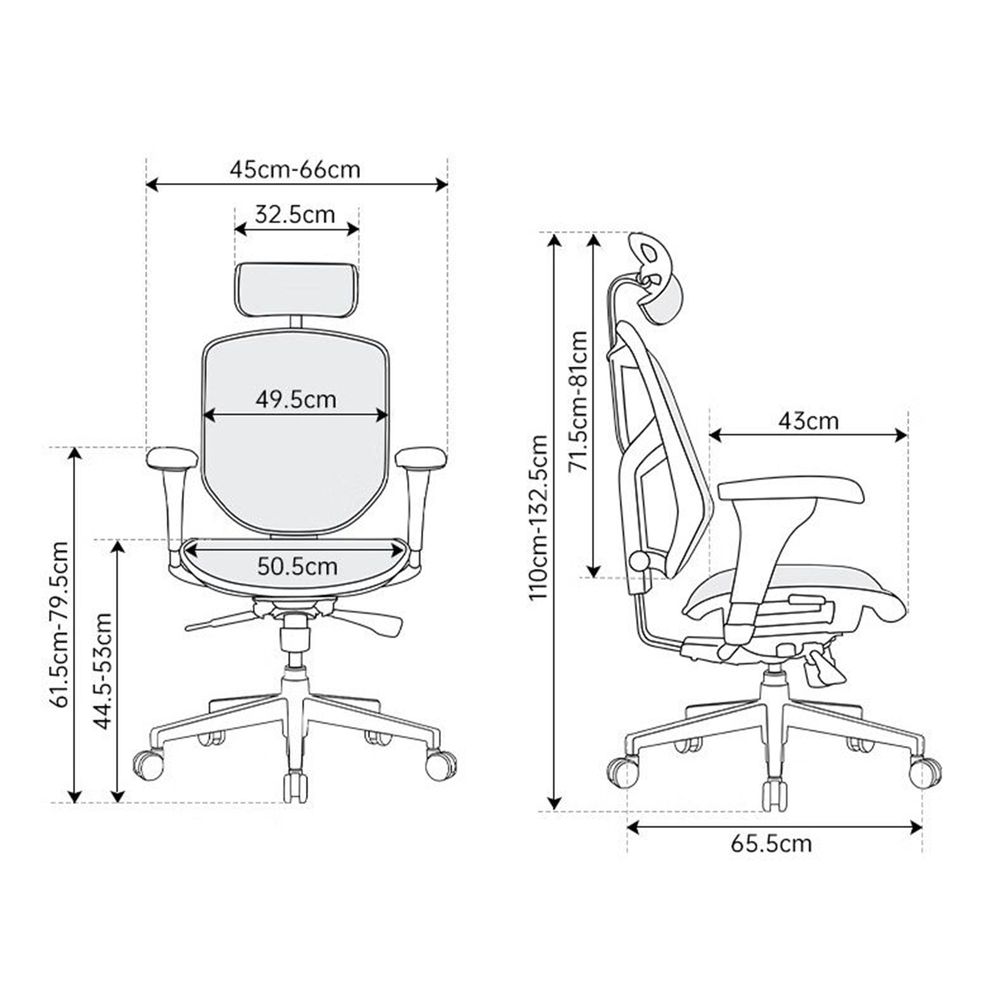 Ghế công thái học Ergohuman Enjoy Basic 2 (Gray - Mới, Full box, Nhập khẩu)