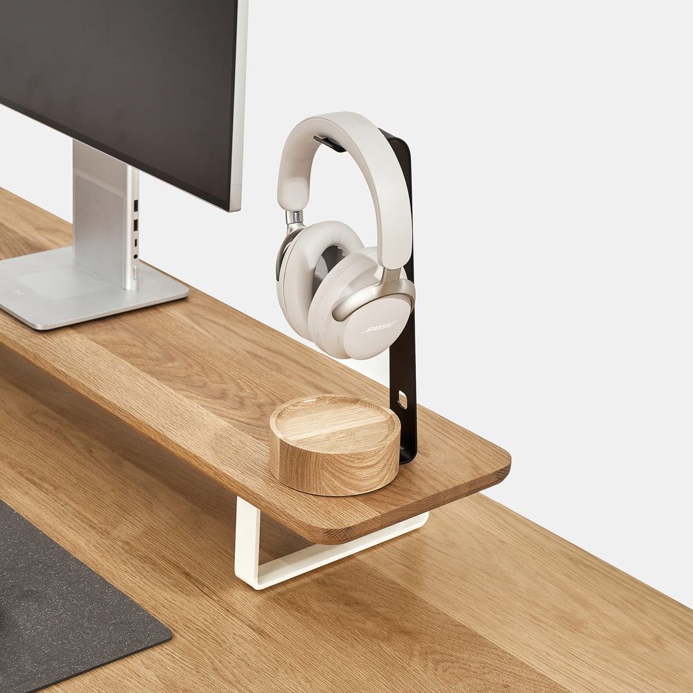 Giá treo tai nghe Rhythm - By NiceDesign (Đế tròn - Trắng - Mới, Full box, Chính hãng) (NDST24RHYT04)