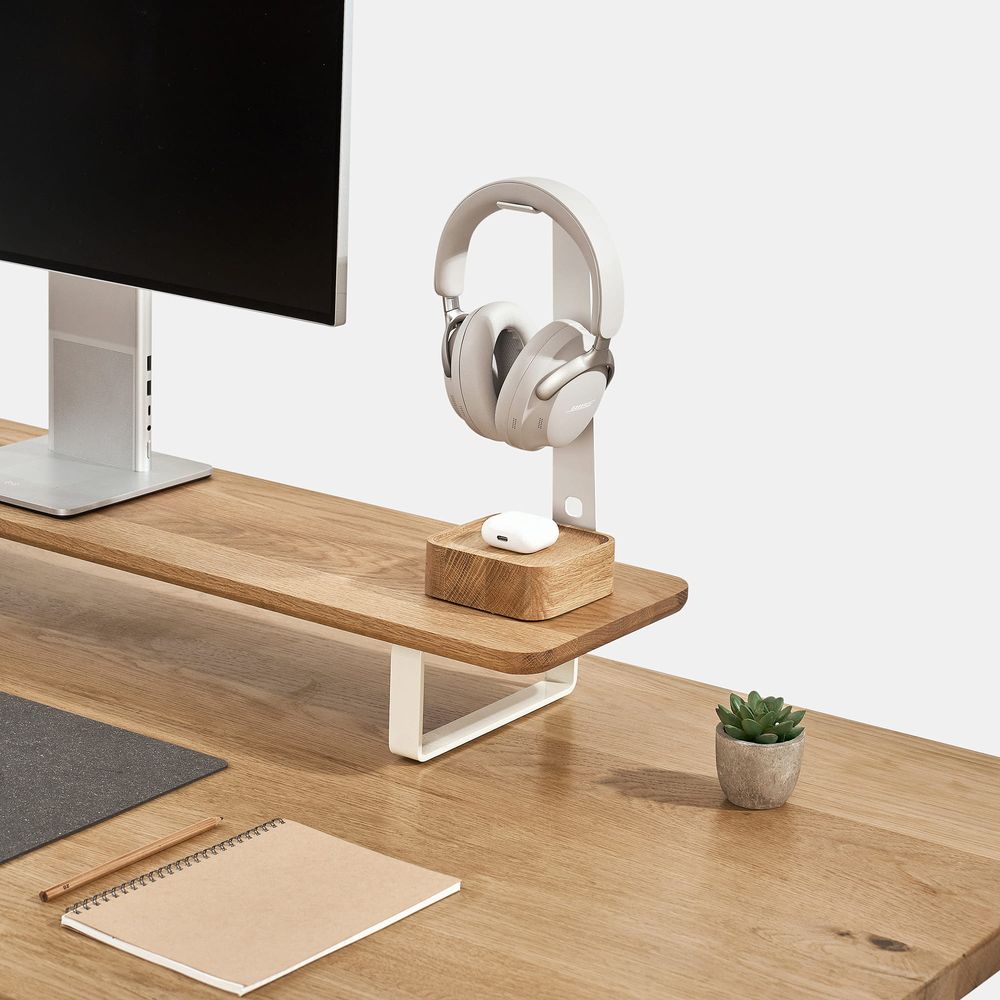 Giá treo tai nghe Rhythm - By NiceDesign (Đế vuông - Đen - Mới, Full box, Chính hãng) (NDST24RHYT01)