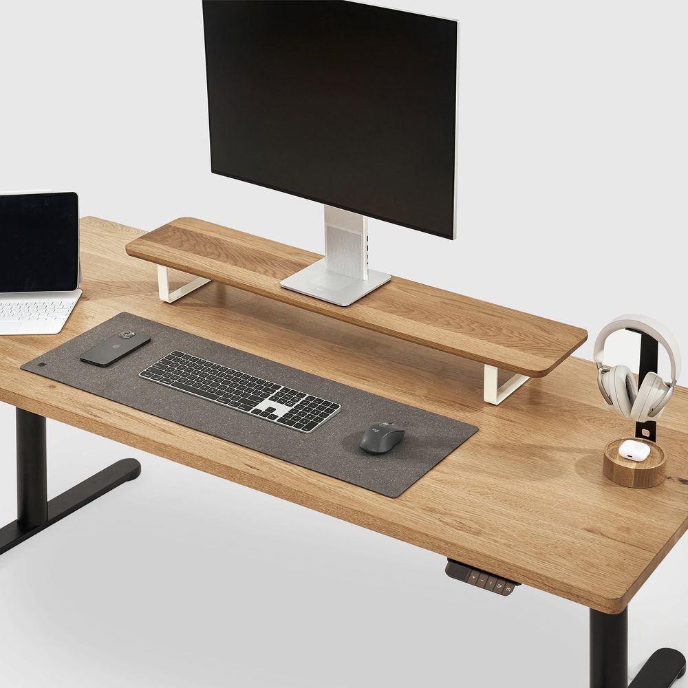 Tấm trải bàn làm việc NaturalSwift - By NiceDesign (30x90cm - Natural Gray - Mới, Full box, Chính hãng) (NDDP24NASW03)