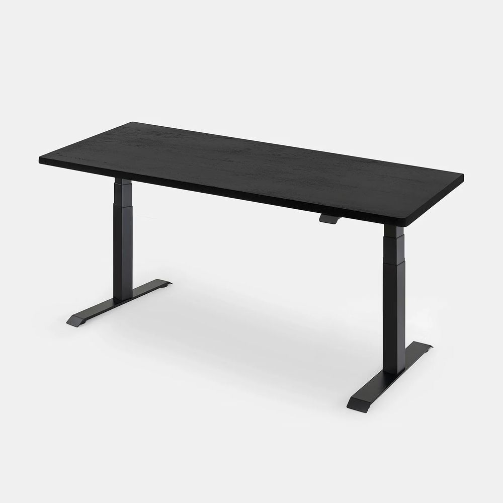Bàn nâng hạ Noble Grande - By NiceDesign (Khung vuông đen - Dark Oak - Mới, Full box, Chính hãng) (NDSD24GRAN01)