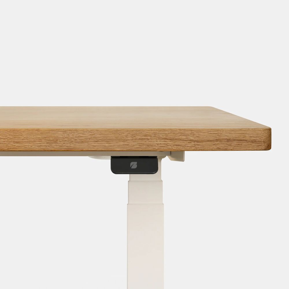 Bàn nâng hạ Noble Grande - By NiceDesign (Khung vuông trắng - Oak - White - Mới, Full box, Chính hãng) (NDSD24GRAN02)