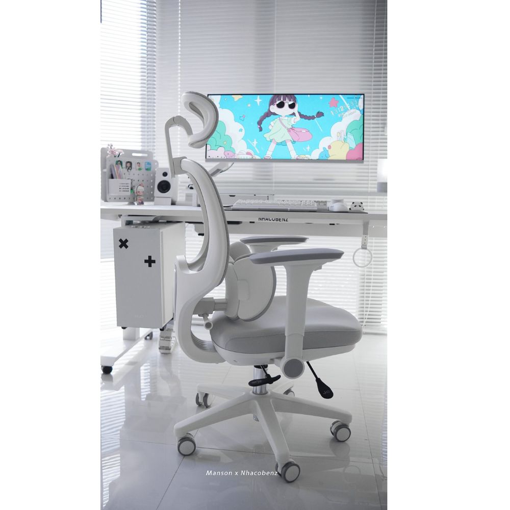 Ghế Công Thái Học Manson E3 Lite (Green - Mới, Full box, Chính hãng)
