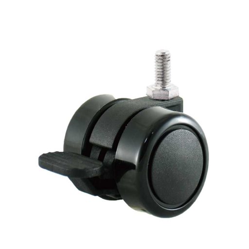 Bánh xe có khoá TROY cho bàn nâng hạ - By NiceDesign (1 bánh xe - Đen - Mới, Sealed, Chính hãng) (NDCT25TROY01)