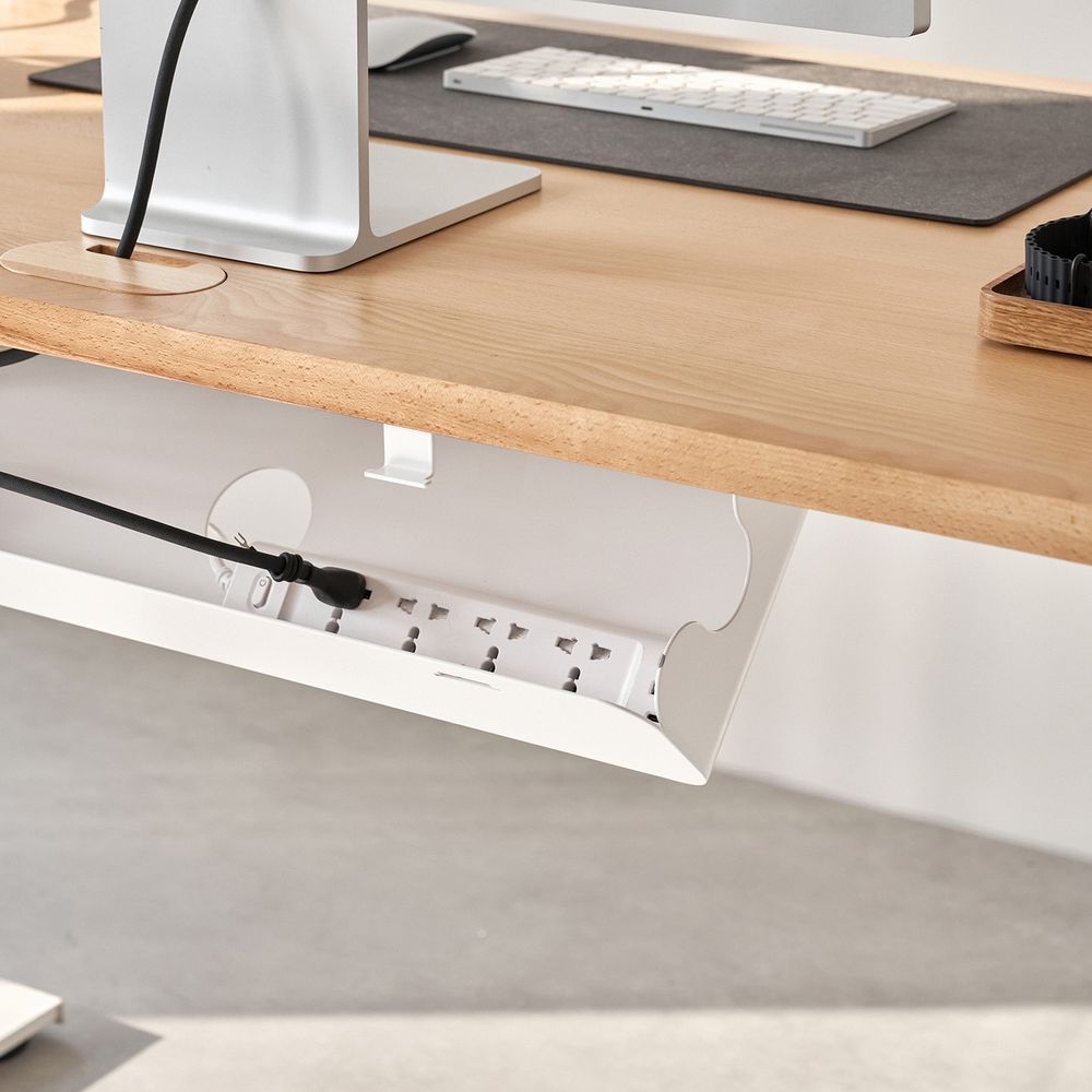 Bàn nâng hạ Fusion Edge - By NiceDesign (140x70cm - Khung trắng - Mới, Full box, Chính hãng)