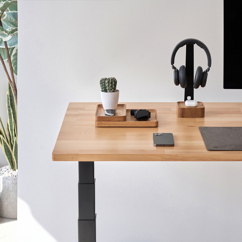 Bàn nâng hạ Taxua Fansi - By NiceDesign (180x75cm - Khung vuông đen - Mới, Full box, Chính hãng)