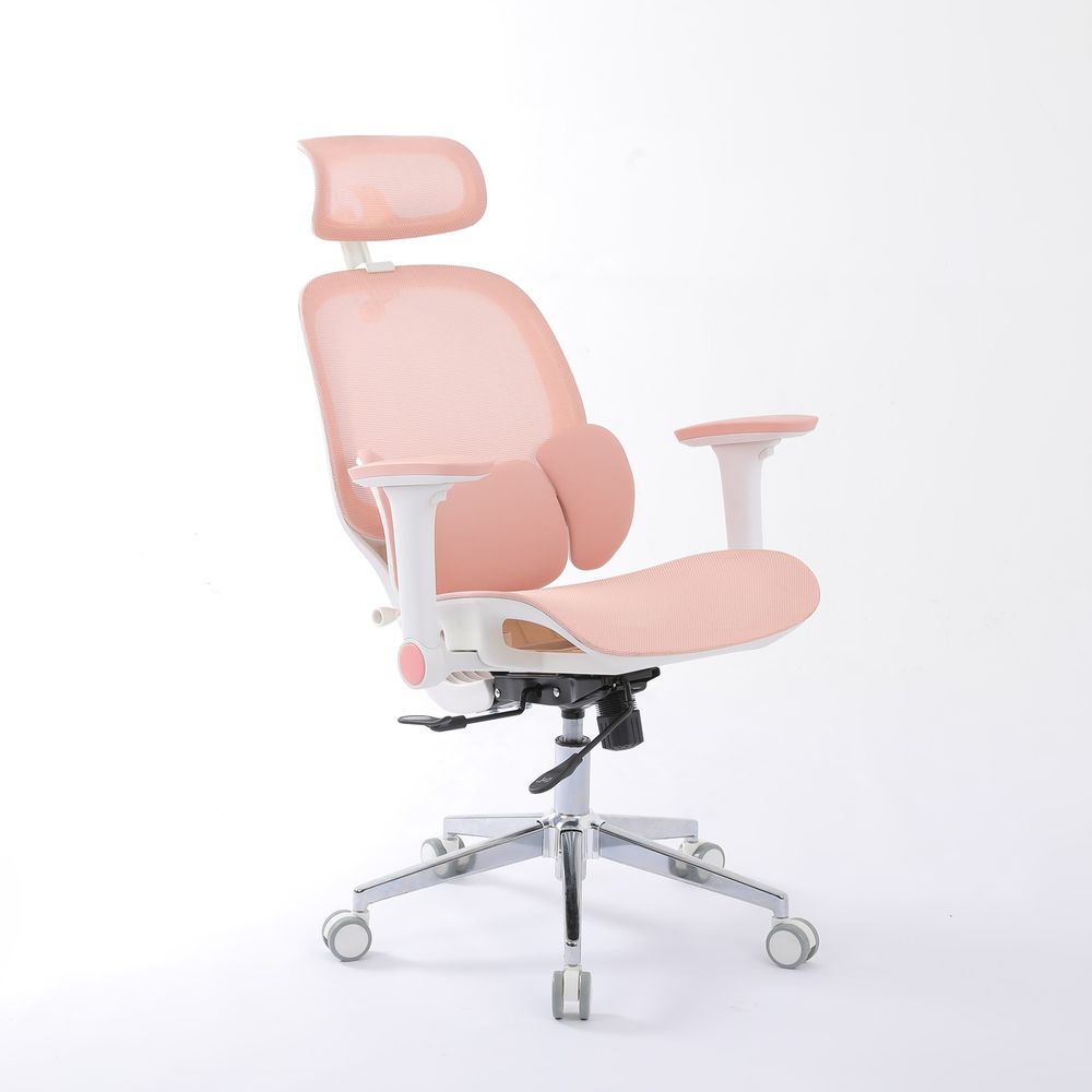 Ghế Công Thái Học Manson E3 Lite (Lưới - Pink - Mới, Full box, Chính hãng)