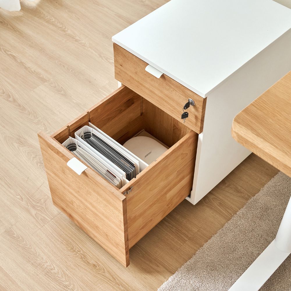 Hộc tủ tài liệu 2 ngăn Alexa - By NiceDesign (2 ngăn - White - Rubber - Mới, Sealed, Chính hãng) (NDFC25ALEX02)
