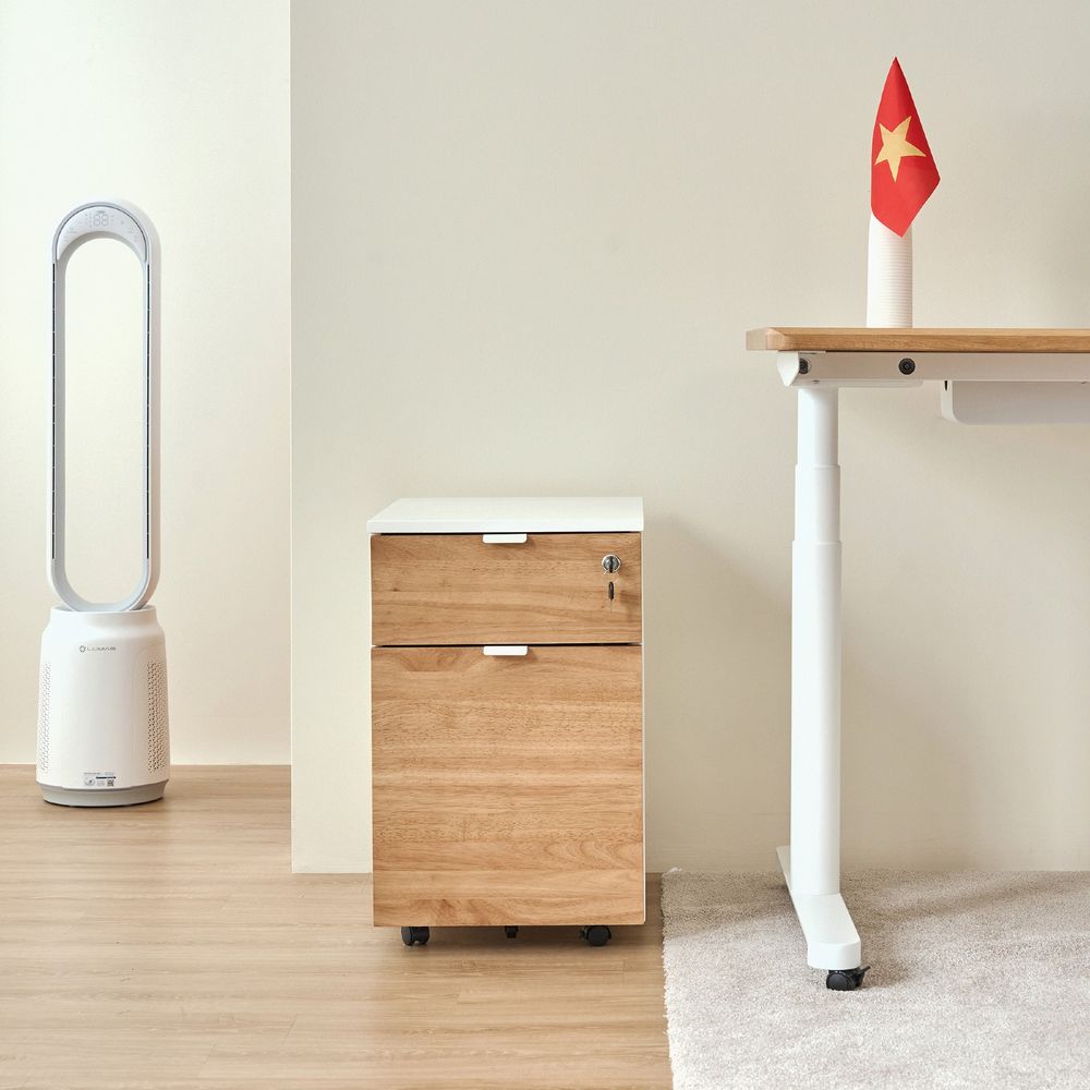 Hộc tủ tài liệu 2 ngăn Alexa - By NiceDesign (2 ngăn - White - Rubber - Mới, Sealed, Chính hãng) (NDFC25ALEX02)