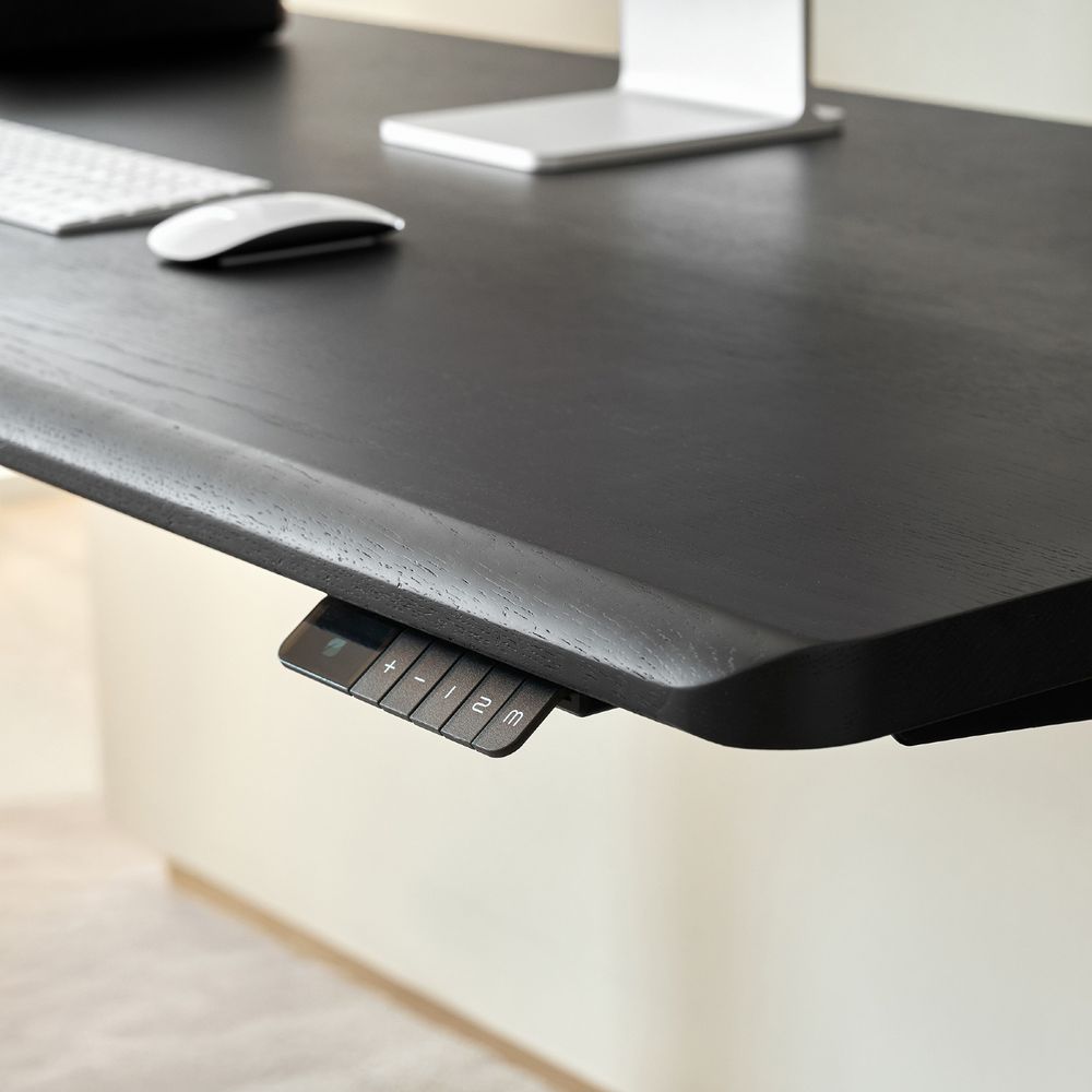 Mặt bàn gỗ tự nhiên Noble 2.0 - By NiceDesign (1800x750x30mm - Premium Black - Mới, Full box, Chính hãng) (NDTT25NOBL02)