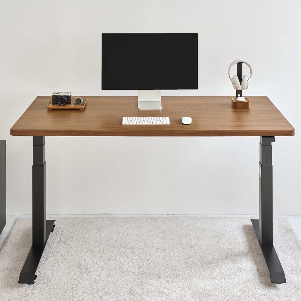Mặt bàn gỗ tự nhiên Noble - By NiceDesign (1600x750x30mm - Black - walnut - Mới, Full box, Chính hãng) (NDTT25NOBL06)