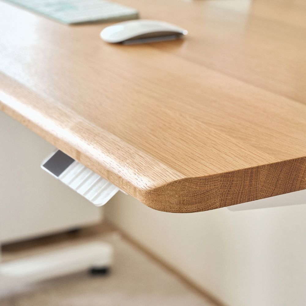 Mặt bàn gỗ tự nhiên Noble 2.0 - By NiceDesign (1800x750x30mm - White - Oak - Mới, Full box, Chính hãng) (NDTT25NOBL01)