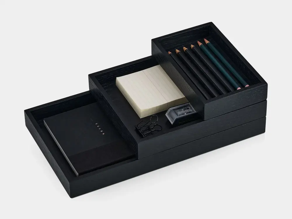 Valet Tray (12x20cm - Oak - Black - Mới, Full box, Chính hãng) (NDTR25VALE03BK)