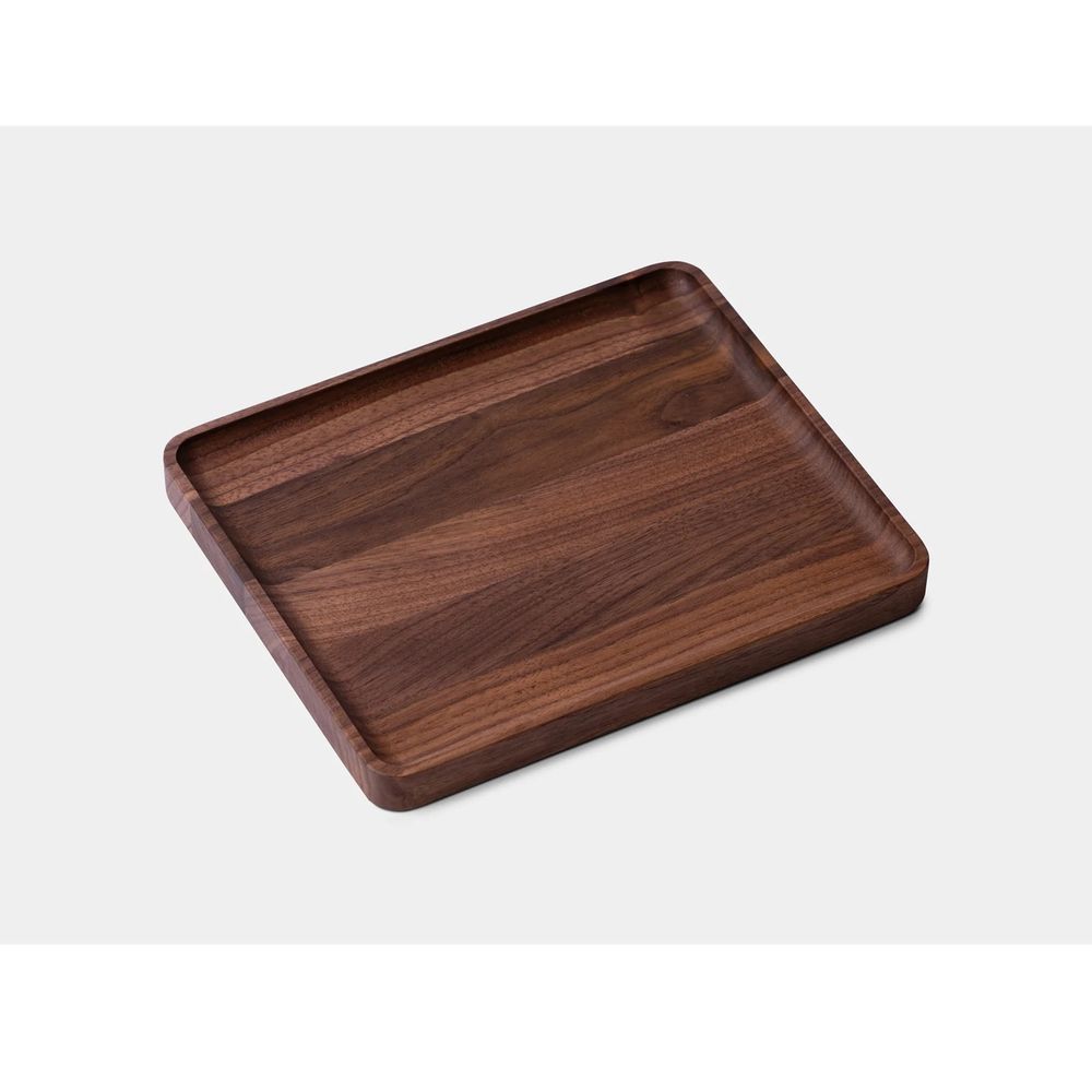 Khay để bàn Neat (Không vát) - By NiceDesign (20x12cm - Walnut - Mới, Full box, Chính hãng) (NDTR25NEAT03WN)
