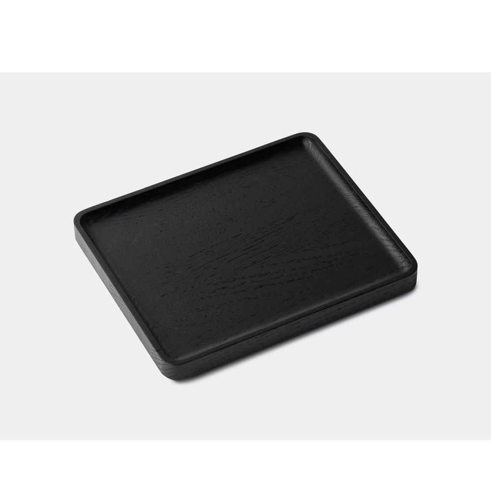 Khay để bàn Neat (Không vát) - By NiceDesign (20x12cm - Oak - Black - Mới, Full box, Chính hãng) (NDTR25NEAT03BK)