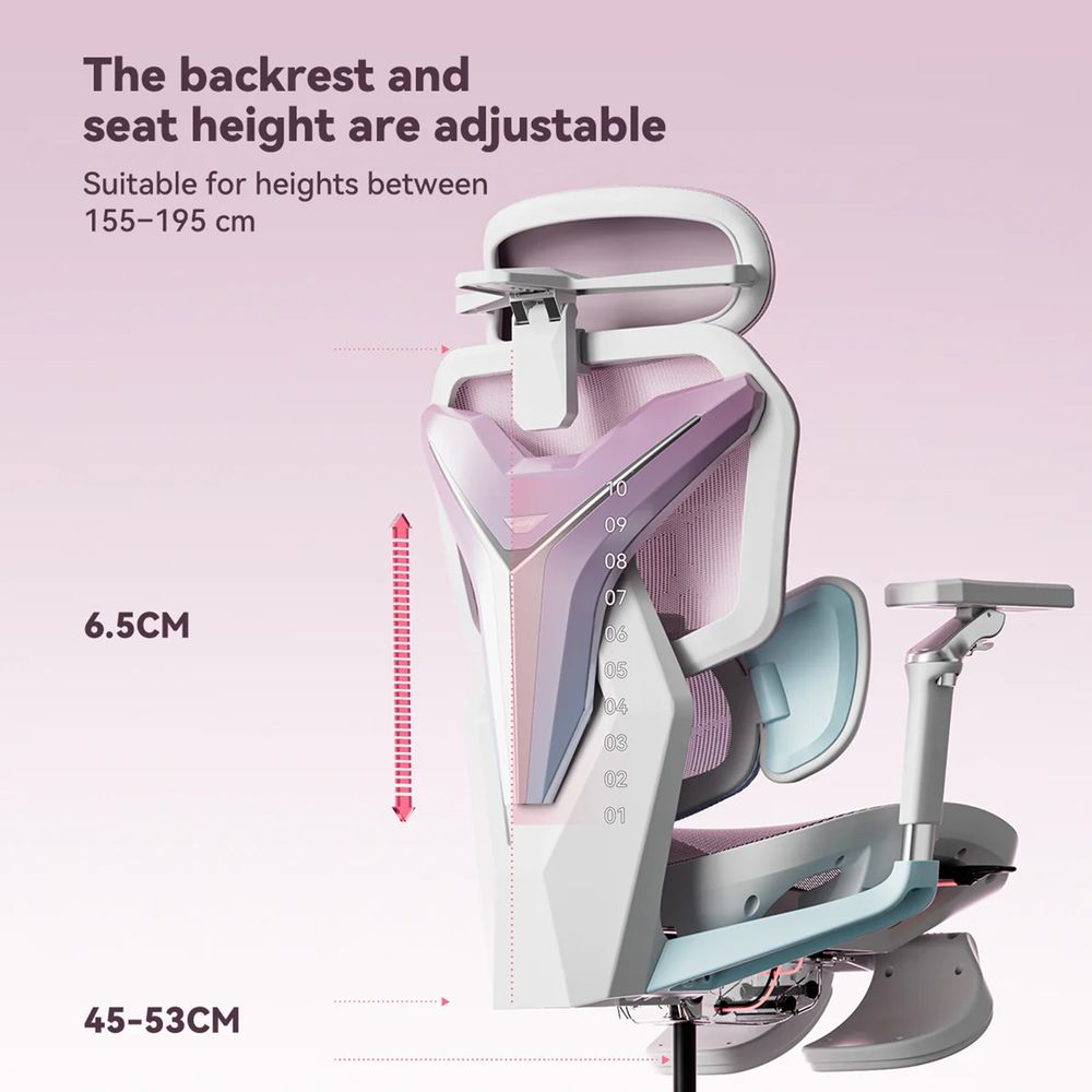 Ghế công thái học AutoFull G7 - Ergonomic Gaming Chair (Purple - Mới, Full box, Chính hãng)