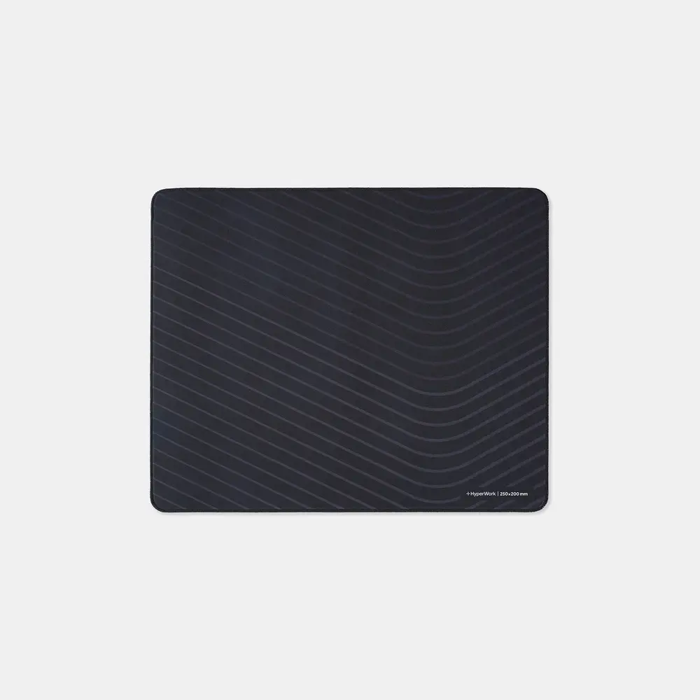 Bàn di chuột Hyperwork Core Pad (Size S: 25x20x0,4 cm - Wave Black - Mới, Full box, Chính hãng)