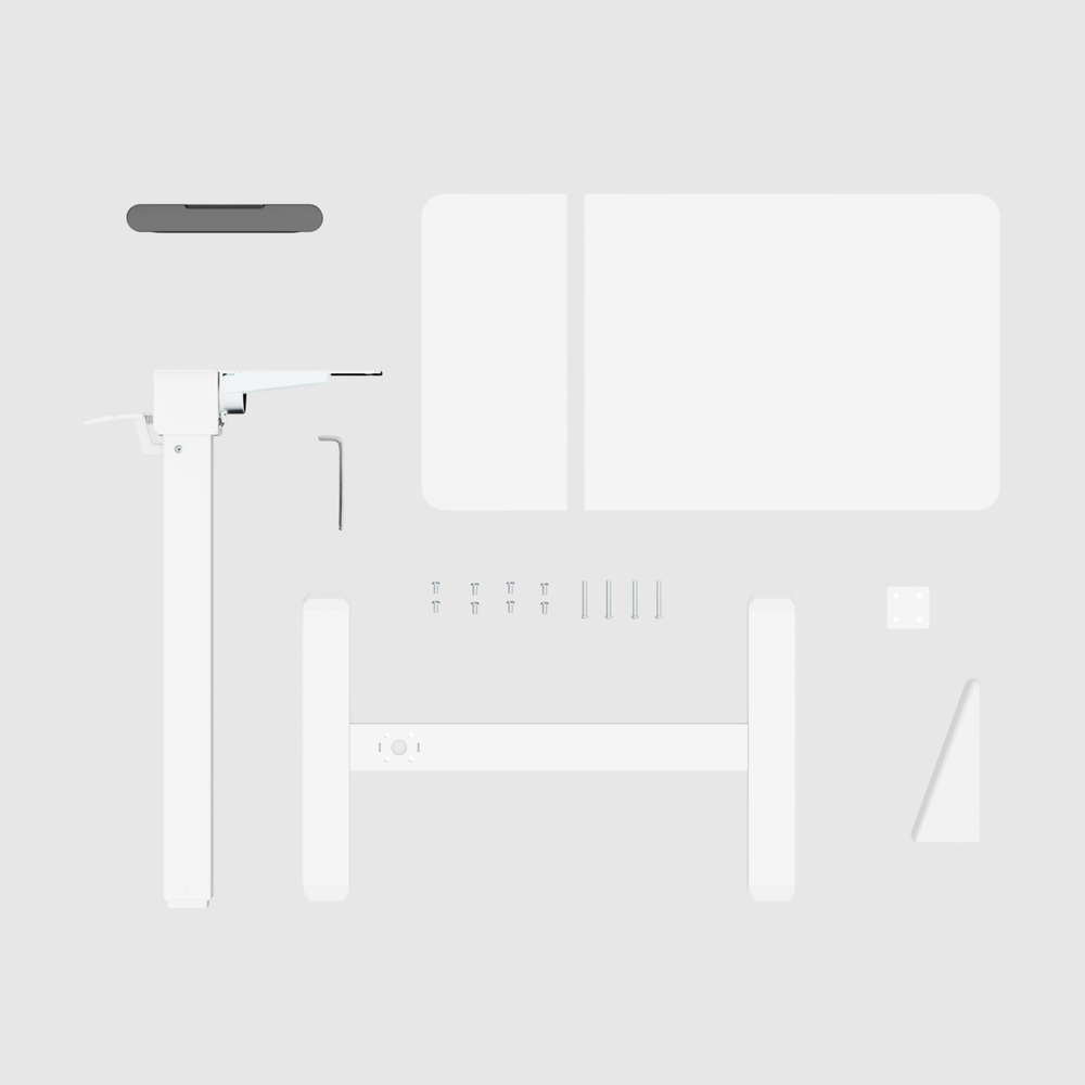 Bàn làm việc nâng hạ di động công thái học Gami DeskLite (White - Mới, Full box, Chính hãng)