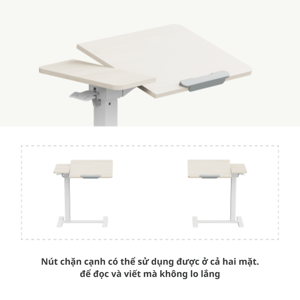 Bàn làm việc nâng hạ di động công thái học Gami DeskLite (White - Mới, Full box, Chính hãng)