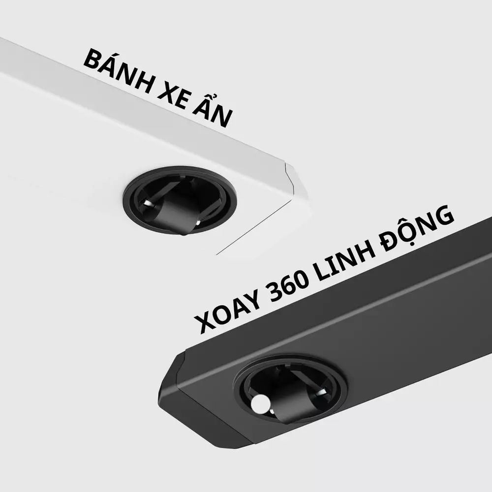 Bàn làm việc nâng hạ di động công thái học Gami DeskLite (White - Mới, Full box, Chính hãng)