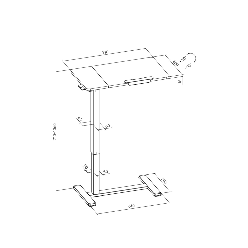Bàn làm việc nâng hạ di động công thái học Gami DeskLite (White - Mới, Full box, Chính hãng)