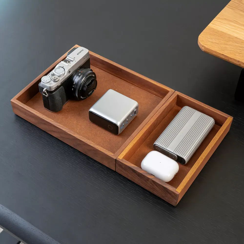 Valley Tray (24 × 20 × 3,7 cm - Walnut - Mới, Full box, Chính hãng) (NDTR25VALE02WN)