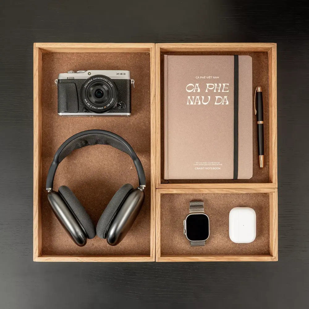 Valley Tray (12 × 20 × 3,7 cm - Natural OAK - Mới, Full box, Chính hãng) (NDTR25VALE03NT)