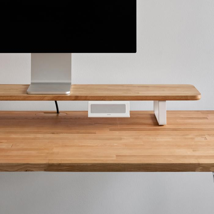 Giá đỡ Tablet gắn kệ màn hình Shelflinks - By NiceDesign (Trắng - Mới, Full box, Chính hãng) (NDST24TABH02)