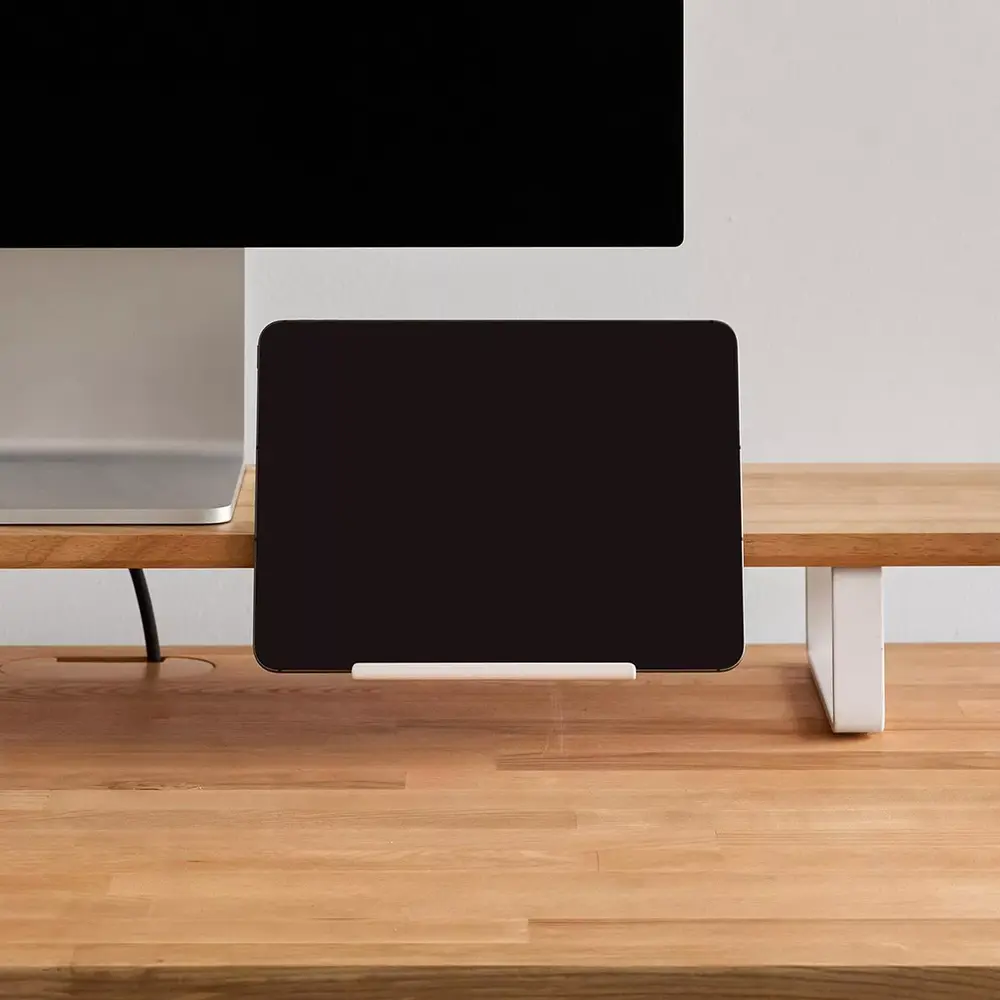 Giá đỡ Tablet gắn kệ màn hình Shelflinks - By NiceDesign (Trắng - Mới, Full box, Chính hãng) (NDST24TABH02)