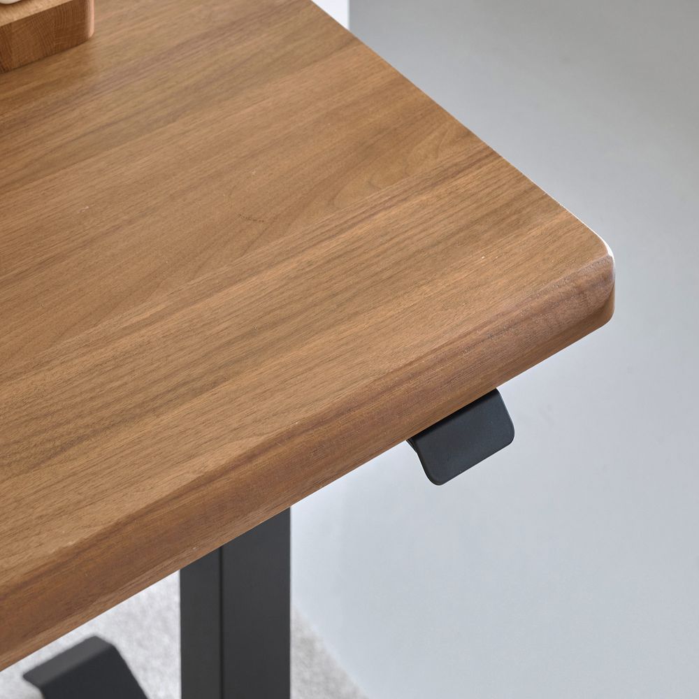 Bàn nâng hạ Noble Grande - By NiceDesign (Mặt bàn 180x75cm, màu gỗ óc chó - Khung vuông đen - Mới, Full box, Chính hãng)