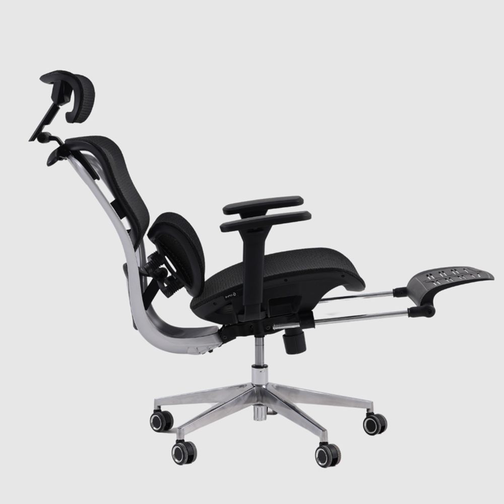 Ghế Công Thái Học GAMI Crom (Kèm Kê Chân - Carbon Black - Mới, Full box, Chính hãng)