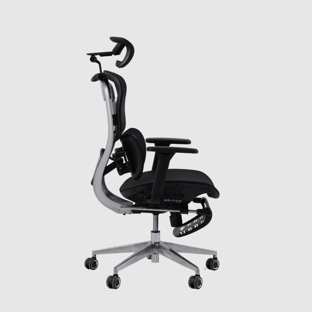 Ghế Công Thái Học GAMI Crom (Kèm Kê Chân - Carbon Black - Mới, Full box, Chính hãng)