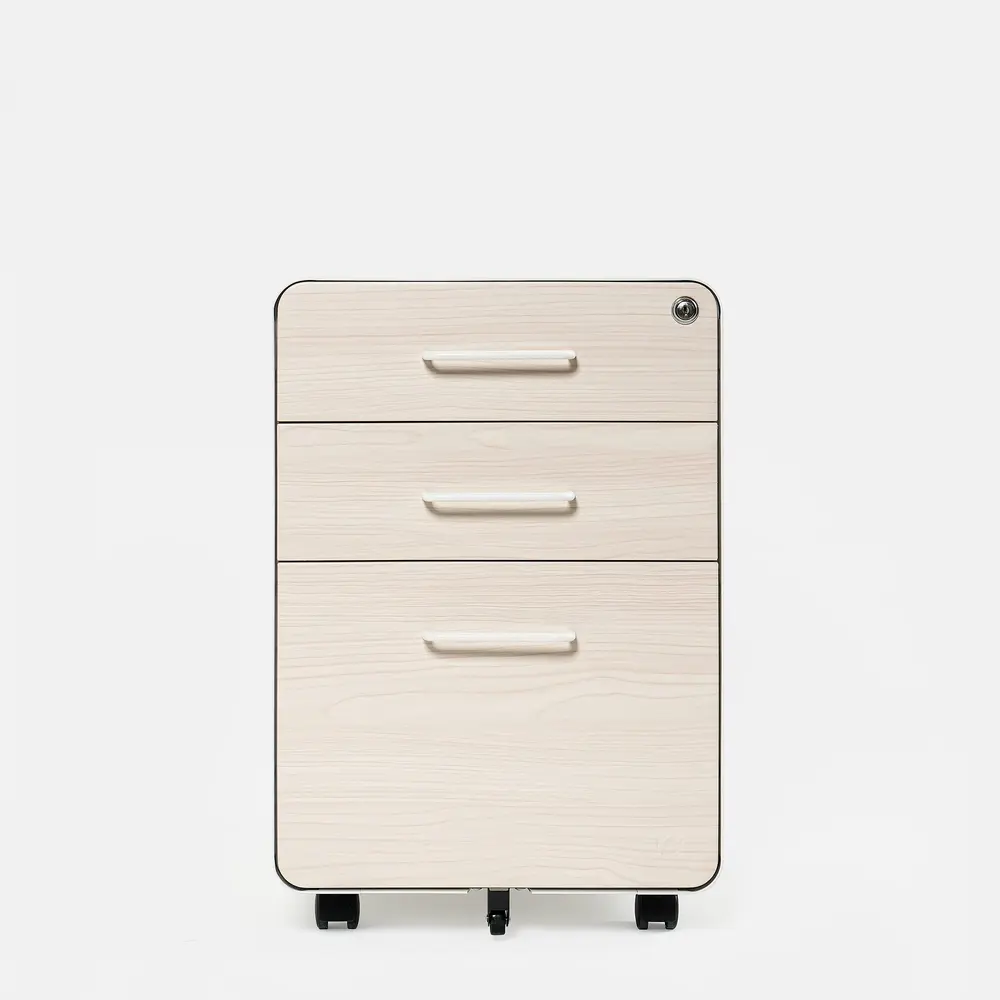 Hộc tủ tài liệu The Leaf - Outlet (3 ngăn - Oak - White - Outlet, Chính hãng) (TheleafOL12)