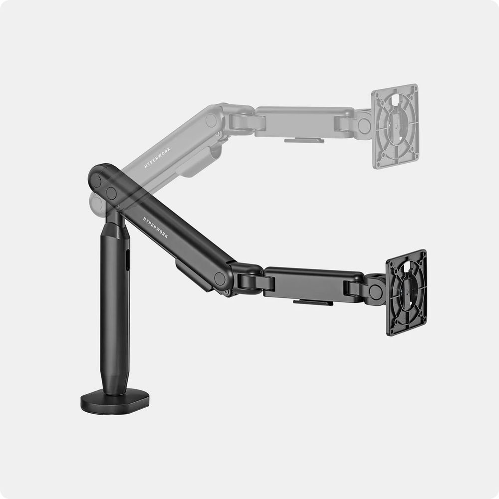 Arm màn hình HyperWork Flexus | PA01 (Black - Mới, Full box, Chính hãng)