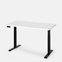 Bàn nâng hạ PULUONG - By NiceDesign (Cao Cấp) (Mặt bàn trắng - 152.4x76.2x2.5cm - Khung đen - Mới, Full box, Chính hãng) (NDSD23PULU03)