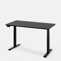 Bàn nâng hạ PULUONG - By NiceDesign (Cao Cấp) (Mặt bàn đen - 152.4x76.2x2.5cm - Khung đen - Mới, Full box, Chính hãng) (NDSD23PULU01)
