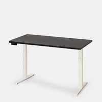 Bàn nâng hạ PULUONG - By NiceDesign (Cao Cấp) (Mặt bàn đen - 152.4x76.2x2.5cm - Khung trắng - Mới, Full box, Chính hãng) (NDSD23PULU02)