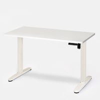 Bàn nâng hạ PUSILUNG - by NiceDesign (Cao Cấp) (Mặt bàn trắng - 120x60x2.5cm - Seashell White - Mới, Full box, Chính hãng) (NDSD23PUSI05)