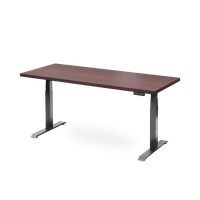 Bàn nâng hạ Cao Cấp FANSI - By NiceDesign (Cao Cấp) (Vân gỗ Óc Chó - 152.4x76.2x3.3cm - Khung vuông đen - Outlet, Chính hãng) (NDSD23FANS01)