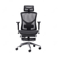 Ghế Công Thái Học Manson Vera (Lưới Wintex - Kê chân theo ghế - Black - Mới, Full box, Chính hãng)