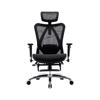 Ghế Công Thái Học Sihoo M57 (Có Kê Chân - Black - Mới, Full box, Nhập khẩu)