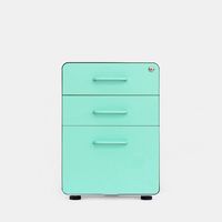 Hộc tủ tài liệu The Leaf - Outlet (3 ngăn - Aqua - White - Outlet, Chính hãng) (TheleafOL01)