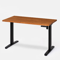 Bàn nâng hạ Taxua Edge - By NiceDesign (Cao Cấp) (Màu Nâu - Khung đen - Mới, Full box, Chính hãng) (NDSD23TAXU04)